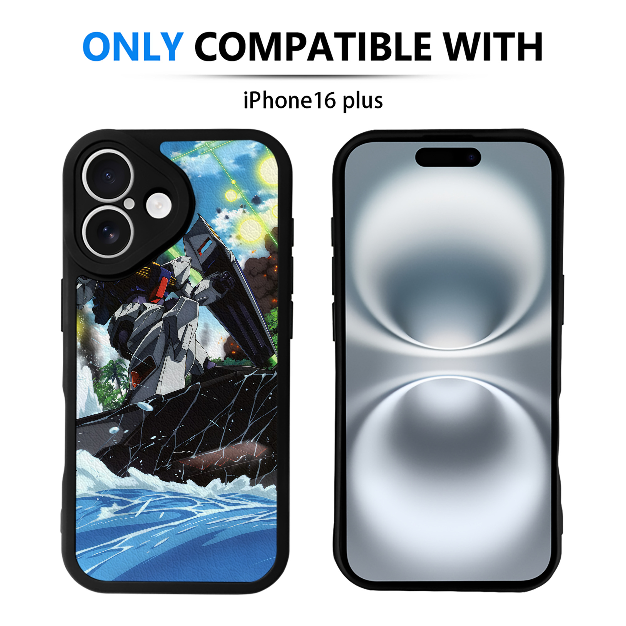 （画像用） 機動戦士ガンダム Mobile Suit Gundam 【iPhone 16シリーズ対応】シリコンスマホケース（レザー調） 材質：シリコン